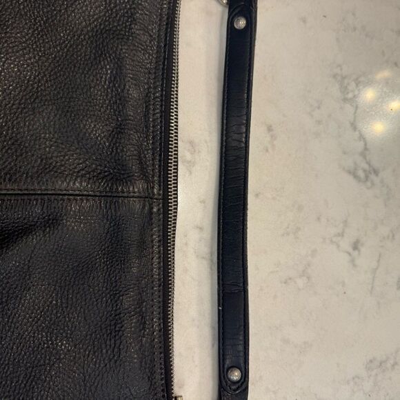 Vintage FURLA Black Studded Leather Hobo Shoulder Bag – Made in Italy - Picture 4 of 16